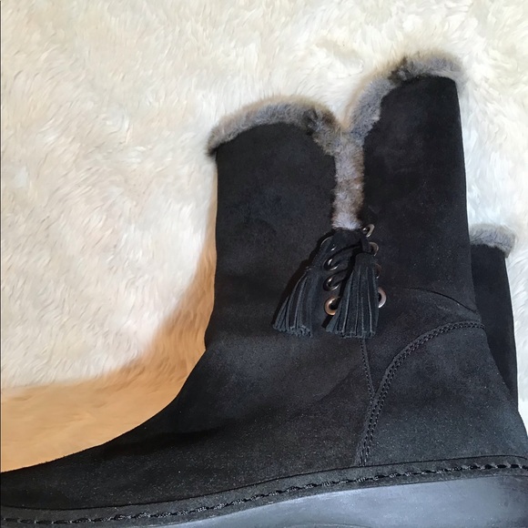 Stuart weitzman black faux suede boots size 9 - Picture 5 of 8